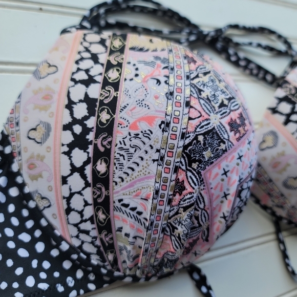 Victorias Secret 34D Bikini Top Fabulous Swimwear Pink Black Gorgeous Add 1.5cup - Picture 11 of 11